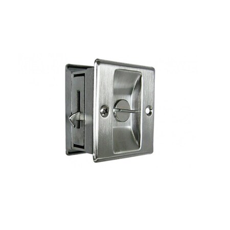 Cal-Royal Privacy Function Sliding Door Lock, US26 Bright Chrome SDL16-26